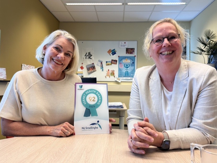 Annet en Dianne met de Vernet Health Ranking award